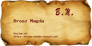 Brosz Magda névjegykártya
